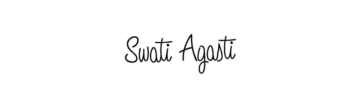 Swati Agasti stylish signature style. Best Handwritten Sign (Angelique-Rose-font-FFP) for my name. Handwritten Signature Collection Ideas for my name Swati Agasti. Swati Agasti signature style 5 images and pictures png