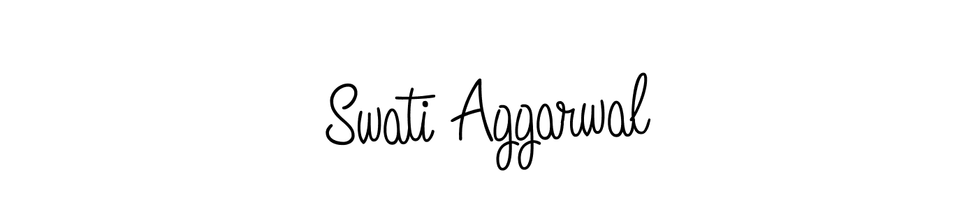 How to make Swati Aggarwal name signature. Use Angelique-Rose-font-FFP style for creating short signs online. This is the latest handwritten sign. Swati Aggarwal signature style 5 images and pictures png