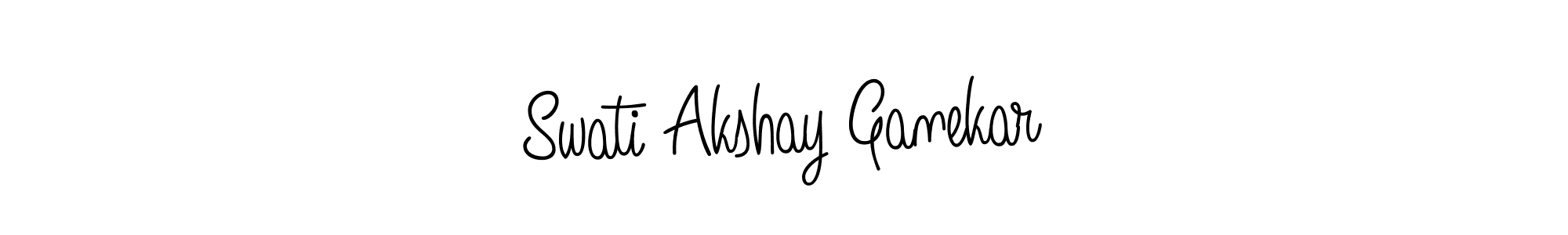 Make a beautiful signature design for name Swati Akshay Ganekar. With this signature (Angelique-Rose-font-FFP) style, you can create a handwritten signature for free. Swati Akshay Ganekar signature style 5 images and pictures png