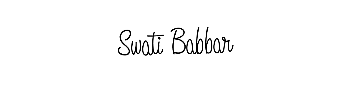 This is the best signature style for the Swati Babbar name. Also you like these signature font (Angelique-Rose-font-FFP). Mix name signature. Swati Babbar signature style 5 images and pictures png