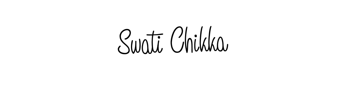 The best way (Angelique-Rose-font-FFP) to make a short signature is to pick only two or three words in your name. The name Swati Chikka include a total of six letters. For converting this name. Swati Chikka signature style 5 images and pictures png
