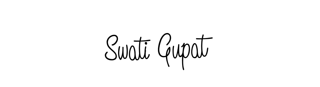 You should practise on your own different ways (Angelique-Rose-font-FFP) to write your name (Swati Gupat) in signature. don't let someone else do it for you. Swati Gupat signature style 5 images and pictures png
