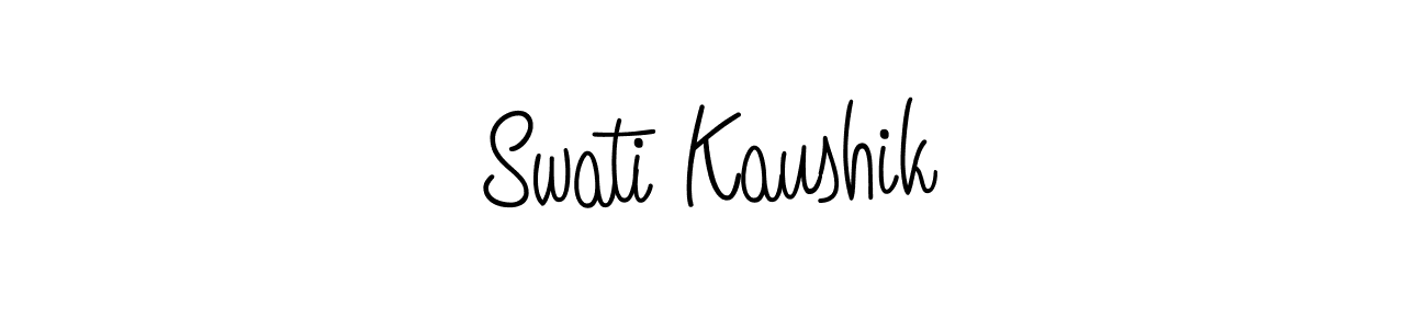 Design your own signature with our free online signature maker. With this signature software, you can create a handwritten (Angelique-Rose-font-FFP) signature for name Swati Kaushik. Swati Kaushik signature style 5 images and pictures png