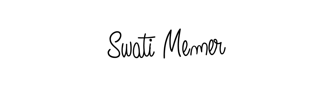 Swati Memer stylish signature style. Best Handwritten Sign (Angelique-Rose-font-FFP) for my name. Handwritten Signature Collection Ideas for my name Swati Memer. Swati Memer signature style 5 images and pictures png