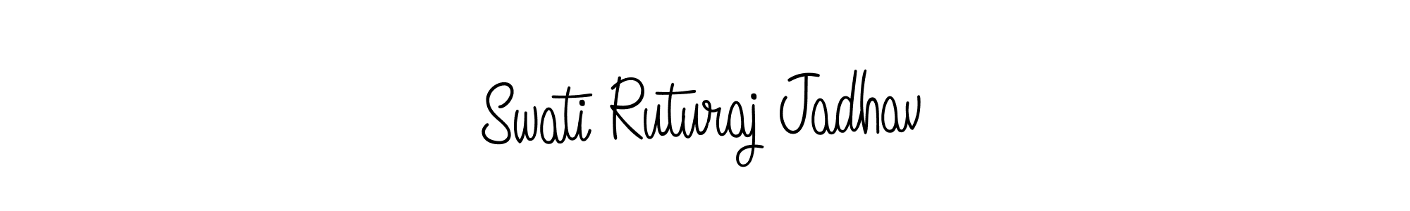 if you are searching for the best signature style for your name Swati Ruturaj Jadhav. so please give up your signature search. here we have designed multiple signature styles  using Angelique-Rose-font-FFP. Swati Ruturaj Jadhav signature style 5 images and pictures png