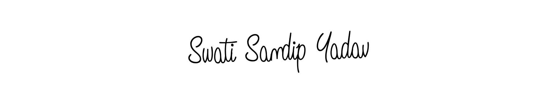 Make a beautiful signature design for name Swati Sandip Yadav. With this signature (Angelique-Rose-font-FFP) style, you can create a handwritten signature for free. Swati Sandip Yadav signature style 5 images and pictures png