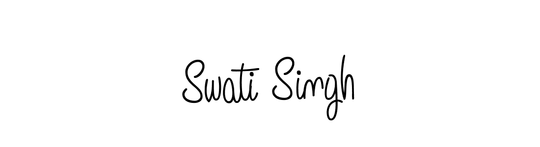 The best way (Angelique-Rose-font-FFP) to make a short signature is to pick only two or three words in your name. The name Swati Singh include a total of six letters. For converting this name. Swati Singh signature style 5 images and pictures png