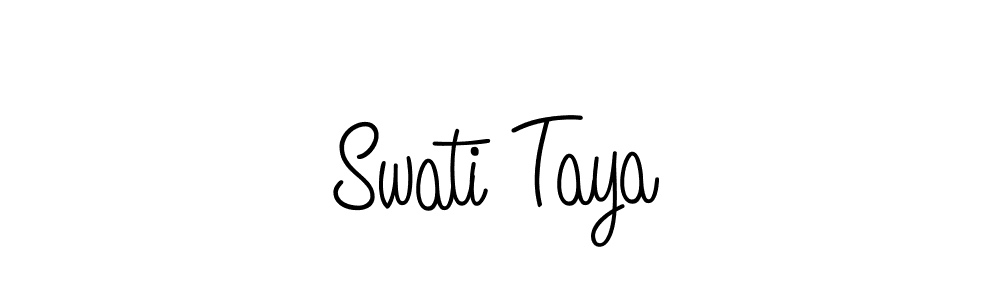 Swati Taya stylish signature style. Best Handwritten Sign (Angelique-Rose-font-FFP) for my name. Handwritten Signature Collection Ideas for my name Swati Taya. Swati Taya signature style 5 images and pictures png