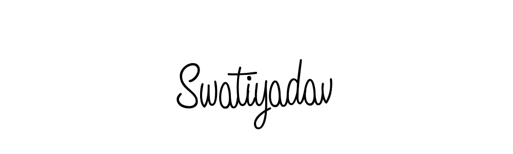 Make a beautiful signature design for name Swatiyadav. With this signature (Angelique-Rose-font-FFP) style, you can create a handwritten signature for free. Swatiyadav signature style 5 images and pictures png
