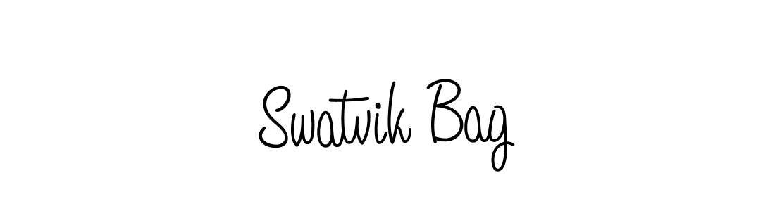 Create a beautiful signature design for name Swatvik Bag. With this signature (Angelique-Rose-font-FFP) fonts, you can make a handwritten signature for free. Swatvik Bag signature style 5 images and pictures png