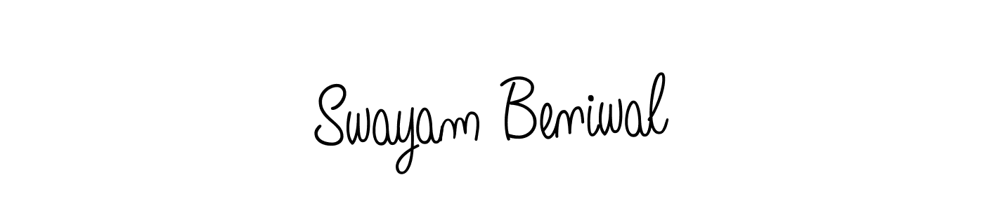 Swayam Beniwal stylish signature style. Best Handwritten Sign (Angelique-Rose-font-FFP) for my name. Handwritten Signature Collection Ideas for my name Swayam Beniwal. Swayam Beniwal signature style 5 images and pictures png