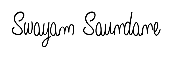 Quickly download Swayam Saundane name signature in high-resolution PNG using Angelique-Rose-font-FFP style. Ready to insert into PDFs and online applications. Swayam Saundane signature style 5 images and pictures png