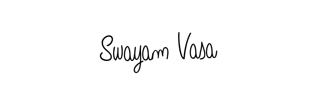 if you are searching for the best signature style for your name Swayam Vasa. so please give up your signature search. here we have designed multiple signature styles  using Angelique-Rose-font-FFP. Swayam Vasa signature style 5 images and pictures png