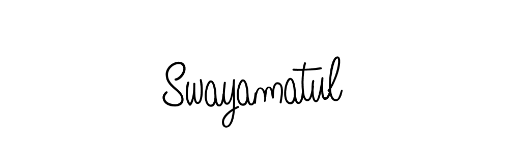 Create a beautiful signature design for name Swayamatul. With this signature (Angelique-Rose-font-FFP) fonts, you can make a handwritten signature for free. Swayamatul signature style 5 images and pictures png