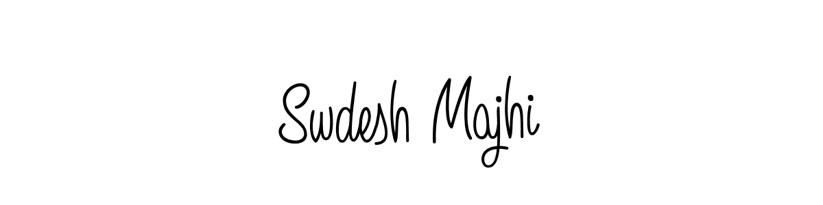 How to make Swdesh Majhi name signature. Use Angelique-Rose-font-FFP style for creating short signs online. This is the latest handwritten sign. Swdesh Majhi signature style 5 images and pictures png