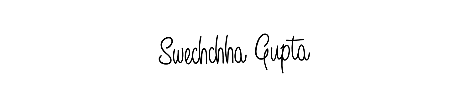 How to make Swechchha Gupta name signature. Use Angelique-Rose-font-FFP style for creating short signs online. This is the latest handwritten sign. Swechchha Gupta signature style 5 images and pictures png