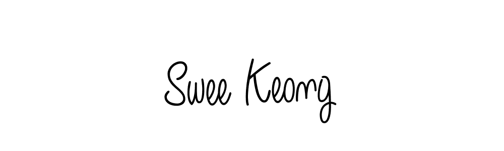 Use a signature maker to create a handwritten signature online. With this signature software, you can design (Angelique-Rose-font-FFP) your own signature for name Swee Keong. Swee Keong signature style 5 images and pictures png