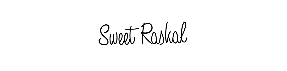 How to make Sweet Raskal name signature. Use Angelique-Rose-font-FFP style for creating short signs online. This is the latest handwritten sign. Sweet Raskal signature style 5 images and pictures png