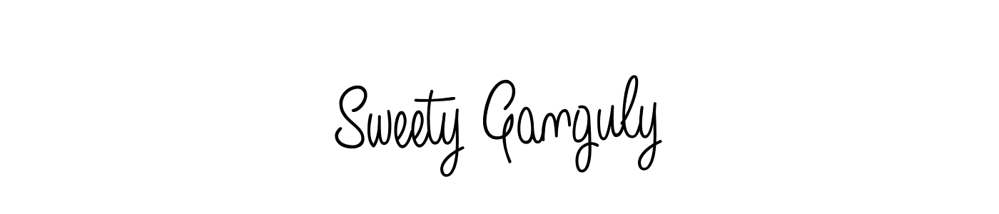 Make a beautiful signature design for name Sweety Ganguly. With this signature (Angelique-Rose-font-FFP) style, you can create a handwritten signature for free. Sweety Ganguly signature style 5 images and pictures png