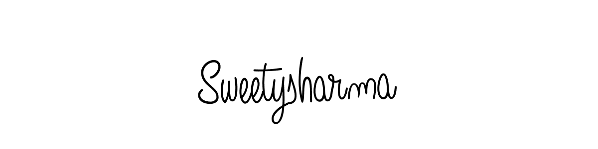 Sweetysharma stylish signature style. Best Handwritten Sign (Angelique-Rose-font-FFP) for my name. Handwritten Signature Collection Ideas for my name Sweetysharma. Sweetysharma signature style 5 images and pictures png