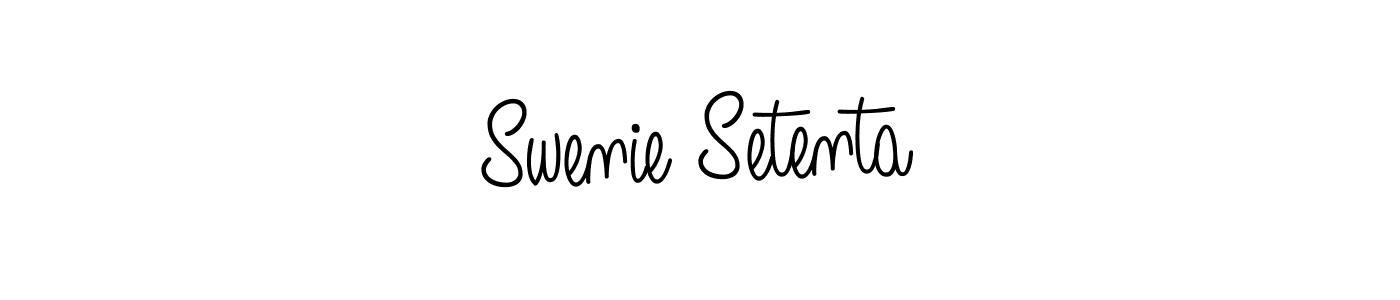 Make a beautiful signature design for name Swenie Setenta. With this signature (Angelique-Rose-font-FFP) style, you can create a handwritten signature for free. Swenie Setenta signature style 5 images and pictures png