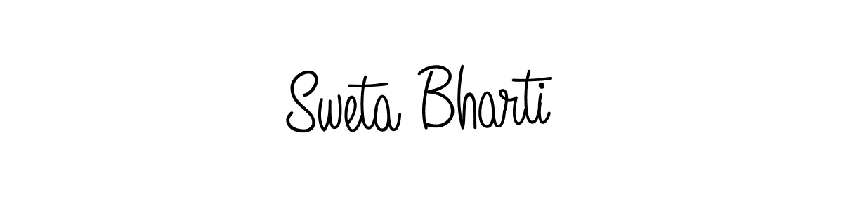 How to make Sweta Bharti signature? Angelique-Rose-font-FFP is a professional autograph style. Create handwritten signature for Sweta Bharti name. Sweta Bharti signature style 5 images and pictures png