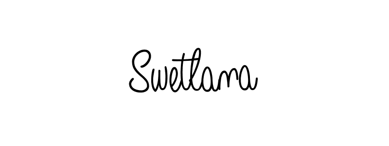 How to make Swetlana name signature. Use Angelique-Rose-font-FFP style for creating short signs online. This is the latest handwritten sign. Swetlana signature style 5 images and pictures png