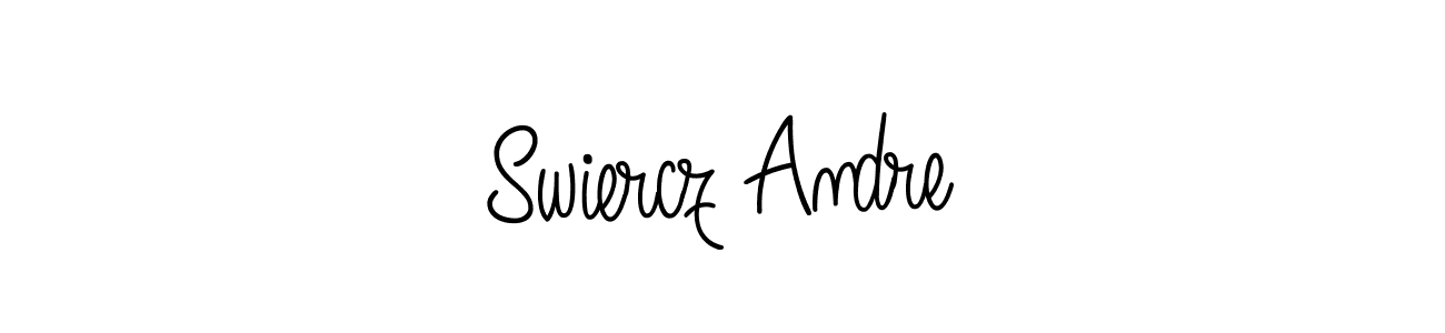 You should practise on your own different ways (Angelique-Rose-font-FFP) to write your name (Swiercz Andre) in signature. don't let someone else do it for you. Swiercz Andre signature style 5 images and pictures png