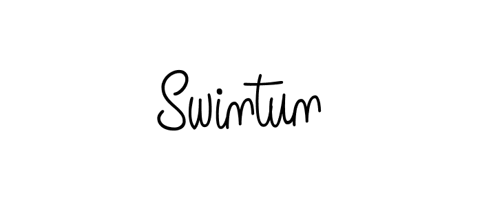 Use a signature maker to create a handwritten signature online. With this signature software, you can design (Angelique-Rose-font-FFP) your own signature for name Swintun. Swintun signature style 5 images and pictures png