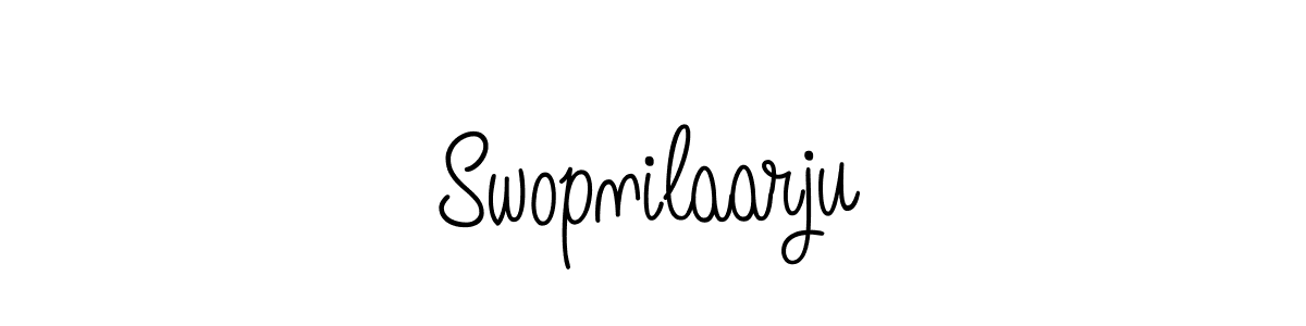 The best way (Angelique-Rose-font-FFP) to make a short signature is to pick only two or three words in your name. The name Swopnilaarju include a total of six letters. For converting this name. Swopnilaarju signature style 5 images and pictures png