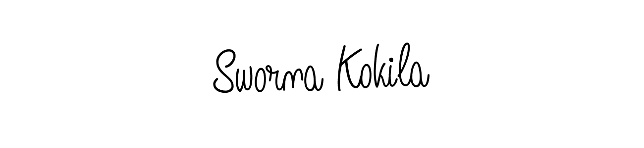 Similarly Angelique-Rose-font-FFP is the best handwritten signature design. Signature creator online .You can use it as an online autograph creator for name Sworna Kokila. Sworna Kokila signature style 5 images and pictures png