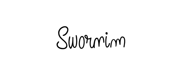 Swornim stylish signature style. Best Handwritten Sign (Angelique-Rose-font-FFP) for my name. Handwritten Signature Collection Ideas for my name Swornim. Swornim signature style 5 images and pictures png