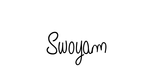 The best way (Angelique-Rose-font-FFP) to make a short signature is to pick only two or three words in your name. The name Swoyam include a total of six letters. For converting this name. Swoyam signature style 5 images and pictures png