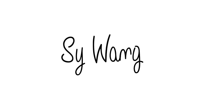 Make a beautiful signature design for name Sy Wang. With this signature (Angelique-Rose-font-FFP) style, you can create a handwritten signature for free. Sy Wang signature style 5 images and pictures png