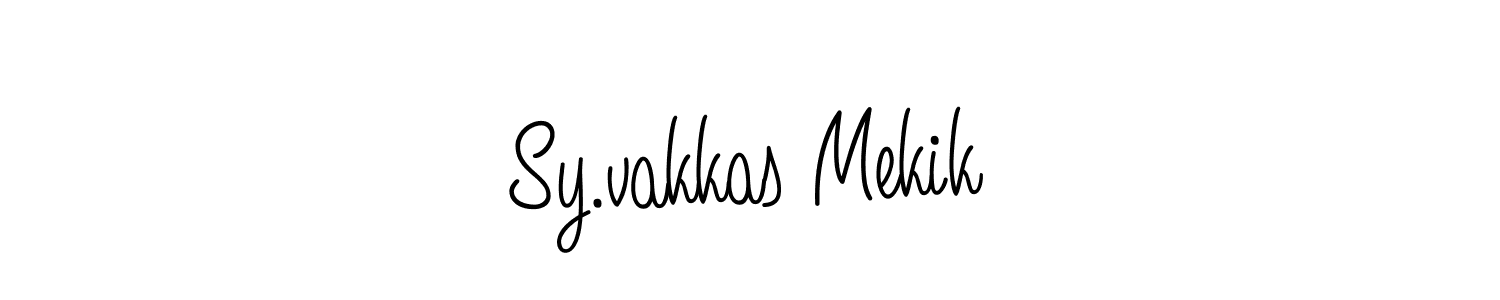 Create a beautiful signature design for name Sy.vakkas Mekik. With this signature (Angelique-Rose-font-FFP) fonts, you can make a handwritten signature for free. Sy.vakkas Mekik signature style 5 images and pictures png