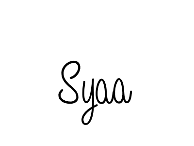 Use a signature maker to create a handwritten signature online. With this signature software, you can design (Angelique-Rose-font-FFP) your own signature for name Syaa. Syaa signature style 5 images and pictures png