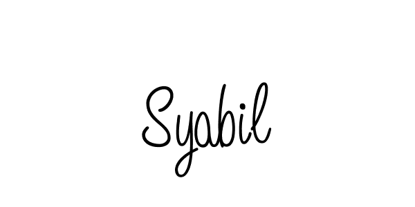 How to make Syabil signature? Angelique-Rose-font-FFP is a professional autograph style. Create handwritten signature for Syabil name. Syabil signature style 5 images and pictures png