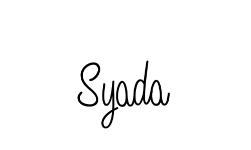 How to make Syada name signature. Use Angelique-Rose-font-FFP style for creating short signs online. This is the latest handwritten sign. Syada signature style 5 images and pictures png