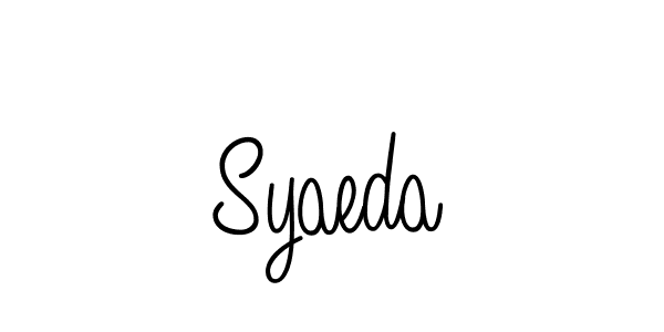 How to make Syaeda name signature. Use Angelique-Rose-font-FFP style for creating short signs online. This is the latest handwritten sign. Syaeda signature style 5 images and pictures png