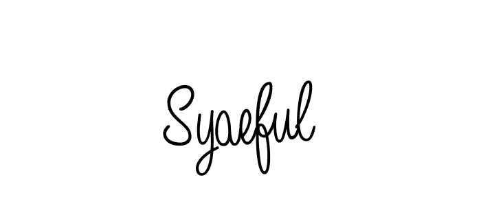 How to make Syaeful name signature. Use Angelique-Rose-font-FFP style for creating short signs online. This is the latest handwritten sign. Syaeful signature style 5 images and pictures png