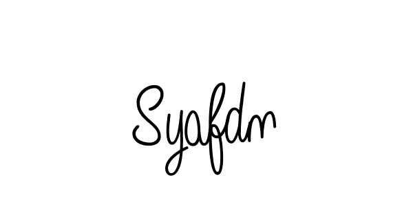 Make a beautiful signature design for name Syafdn. With this signature (Angelique-Rose-font-FFP) style, you can create a handwritten signature for free. Syafdn signature style 5 images and pictures png