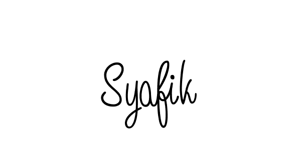 Syafik stylish signature style. Best Handwritten Sign (Angelique-Rose-font-FFP) for my name. Handwritten Signature Collection Ideas for my name Syafik. Syafik signature style 5 images and pictures png