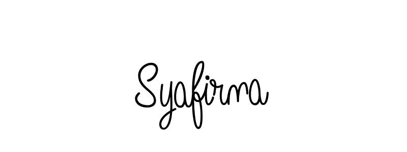 How to make Syafirna name signature. Use Angelique-Rose-font-FFP style for creating short signs online. This is the latest handwritten sign. Syafirna signature style 5 images and pictures png