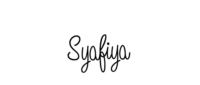 How to make Syafiya name signature. Use Angelique-Rose-font-FFP style for creating short signs online. This is the latest handwritten sign. Syafiya signature style 5 images and pictures png