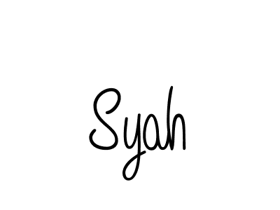 Use a signature maker to create a handwritten signature online. With this signature software, you can design (Angelique-Rose-font-FFP) your own signature for name Syah. Syah signature style 5 images and pictures png