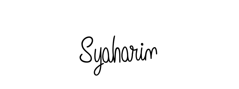 Design your own signature with our free online signature maker. With this signature software, you can create a handwritten (Angelique-Rose-font-FFP) signature for name Syaharin. Syaharin signature style 5 images and pictures png