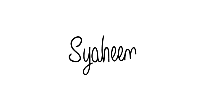 How to make Syaheen signature? Angelique-Rose-font-FFP is a professional autograph style. Create handwritten signature for Syaheen name. Syaheen signature style 5 images and pictures png