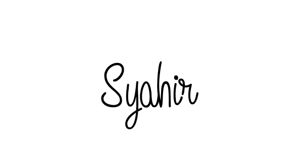 Make a beautiful signature design for name Syahir. With this signature (Angelique-Rose-font-FFP) style, you can create a handwritten signature for free. Syahir signature style 5 images and pictures png