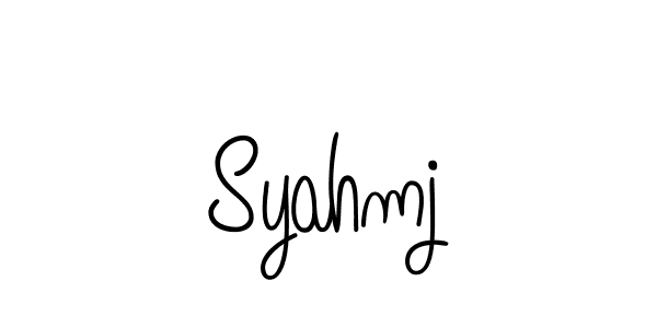 Syahmj stylish signature style. Best Handwritten Sign (Angelique-Rose-font-FFP) for my name. Handwritten Signature Collection Ideas for my name Syahmj. Syahmj signature style 5 images and pictures png