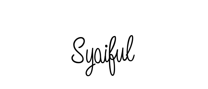 Use a signature maker to create a handwritten signature online. With this signature software, you can design (Angelique-Rose-font-FFP) your own signature for name Syaiful. Syaiful signature style 5 images and pictures png